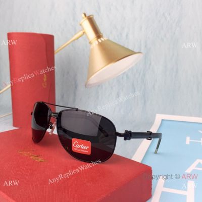 AAA Replica Cartier All Black Sunglasses - Polarized Lens